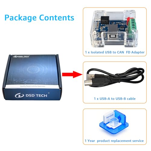 DSD TECH SH-C31G Isolated USB to CAN Adapter with FD Support Based on Canable 2.0 Pro - style: Isolated
