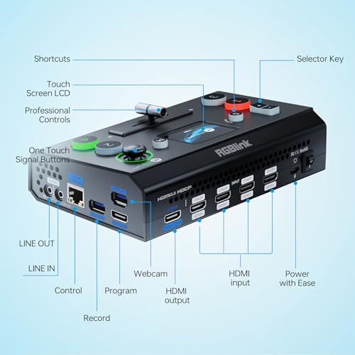 RGBlink Mini-Pro Video Switcher, 4K HDMI Input & PTZ Control - color: mini-pro v3