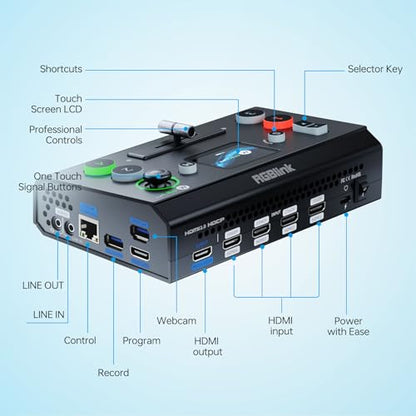 RGBlink Mini-Pro Video Switcher, 4K HDMI Input & PTZ Control - color: mini-pro v3