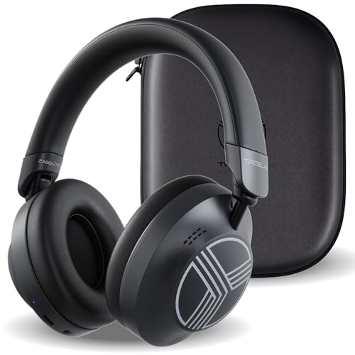 TREBLAB Z7-Pro Noise Cancelling Over Ear Headphones Wireless Bluetooth | Hybrid ANC -30dB, 38H Battery, Transparency Mode, Foldable with Case, Multipoint BT 5.3, Gaming Mode 65ms, USB-C, AUX