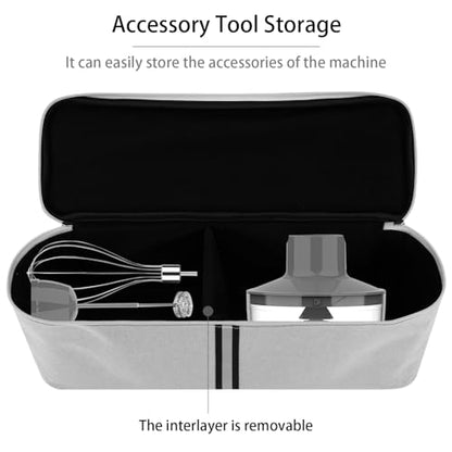 Immersion Hand Blender Storage Bag - Light Grey, Portable Handheld/Stick Blender Travel Organizer (Bag Only) - color: Light Gray