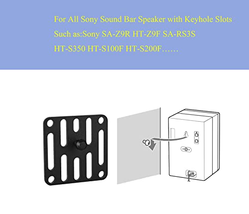 Wall Mount Brackets Sound Bar Mounting for Yamaha SR-C20A YAS-207 YAS-209 YAS-108 YAS-109 ATS-1080 Soundbar, for Sony SA-Z9R SA-RS3S Speaker, for Klipsch RP-500SA RP-140SA R-41SA Speakers
