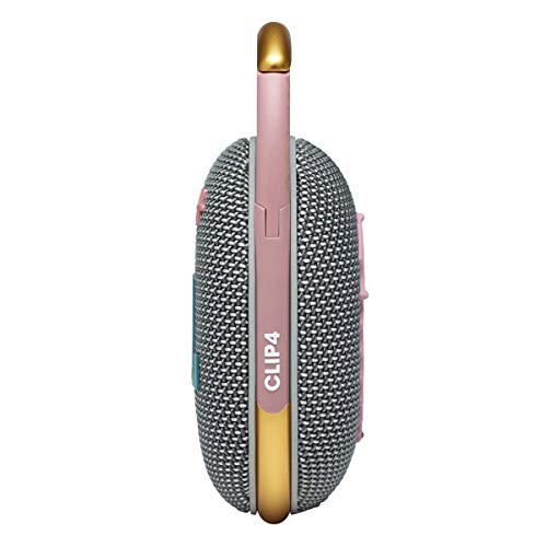 JBL Clip 4 - Portable Mini Bluetooth Speaker, big audio and punchy bass, integrated carabiner, IP67 waterproof and dustproof, 10 hours of playtime, speaker for home, outdoor and travel (Grey) - color: Grey