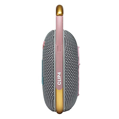 JBL Clip 4 - Portable Mini Bluetooth Speaker, big audio and punchy bass, integrated carabiner, IP67 waterproof and dustproof, 10 hours of playtime, speaker for home, outdoor and travel (Grey) - color: Grey