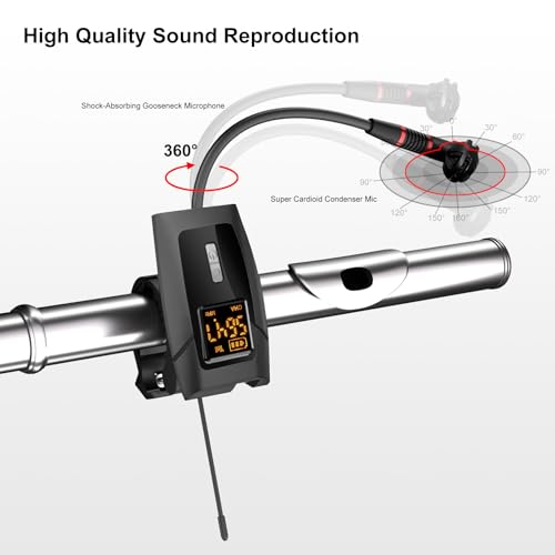 Wireless Flute Microphone System UHF Wind Music Instruments Mic - style: U-740 Flute Microphone