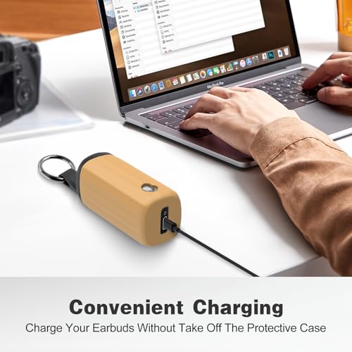 for Skullcandy Method 360 ANC Case Cover, Soft Silicone Protective Earbuds Case, Only Compatible with Skullcandy Method 360 ANC with Cleaner Kit Accessories Set(Brown) - color: Brown