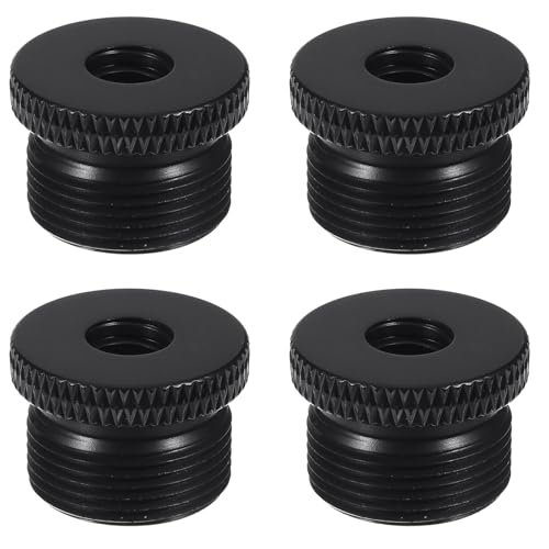 4 Pcs Microphone Accessories Mic Stand Adapter 1/4 Female to 5/8 Male Screw Adapter Thread Tripod Screw Mic Foot Thread for Microphone Stand Mount to Camera Tripod