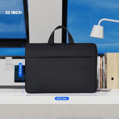 22 inch Portable Monitor Case Carrying Sleeve Compatible with ASUS Zenscreen/Most 22" Portable Monitor, Shockproof-Padded Monitor Bag with Accessory Pocket & Handle - size: 22 Inch