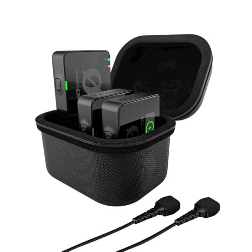 RØDE Wireless PRO Compact Wireless Microphone System with Timecode, 32-bit Float On-board Recording, 2 Lavalier Microphones and Smart Charge Case for Filmmaking and Content Creation | 32-bit Float On-board Recording, 2 Lavalier Microphones and Smart Charg
