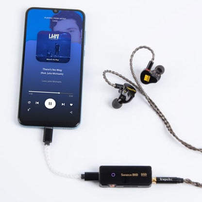 TempoTec Sonata BHD Portable USB C dongle DAC&,3 Gain Levels, 4.4mm&3.5mm,DSD256 PCM32Bit/384kHz