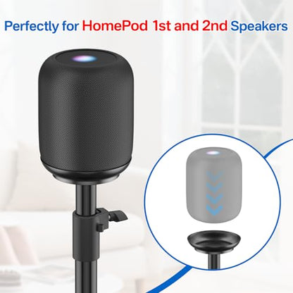 Heavy Duty Speaker Stands for HomePod 1 & 2, 2 Pack - Black - color: Black, size: 2 pack