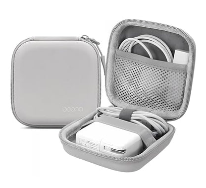 Small Travel Carrying Storage Case, 4.4"x4.4" Charger Organizer, Pouch compatible with MacBook Power Adapter, Laptop Accessories Cables, Cords, USB Drives, Earphones | Portable travel pouch, holds MacBook power adapter, cables, USB drives, earphones and s