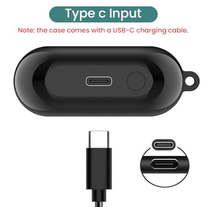 Charging Case for Samsung Galaxy Buds 3 (not pro), Replacement Charger Case Dock Charging Box with USB C Cable for Galaxy Buds 3 (SM-R530) Earbuds (Black) - color: Black