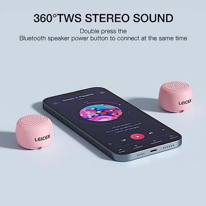 LEICEX Mini Wireless Bluetooth Speaker with Bluetooth 5.0 - Perfect for Travel & Outdoor Sound (Pink) - color: Tiny-Pink