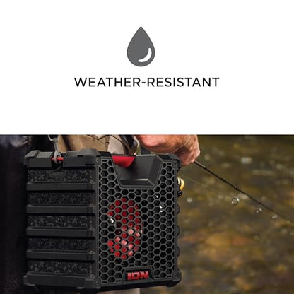 Ion Audio Tailgater Tough - Rugged Portable All-Weather Wireless Bluetooth Speaker, IPX5 Water-Resistant, Outdoor Weather-Resistant Speaker, 65W (Renewed)