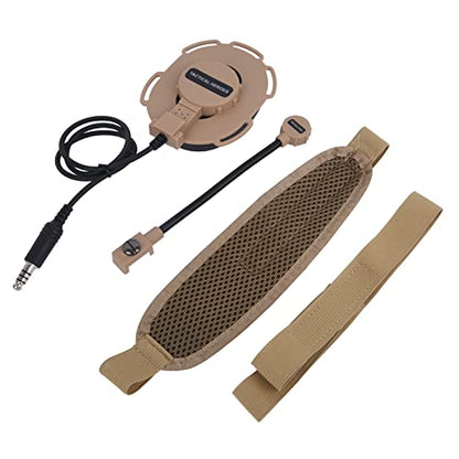 Under-Helmet Single-Ear Bowman-Style 7.0mm TP-120 Headset for Civilian U94 | Works with Civilian Version U94 PTT, Airsoft/Outdoor Team Comms, Clear Audio Tactical Earpiece, Left/Right Ear Swappable