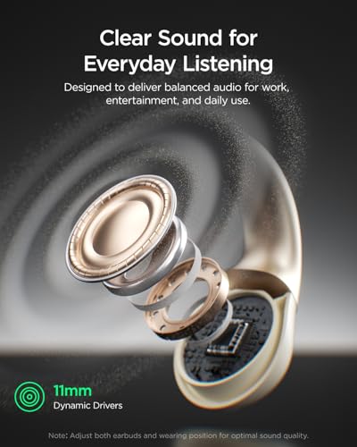 TALIX Open Ear Clip-On Wireless Bluetooth 6.0 Earbuds X7, White | Ultra-Light 4.8g, LED Battery Display, Clear Sound, Bluetooth 6.0, Dual-Device Switching, IPX4 Sweatproof, Touch Control - color: White
