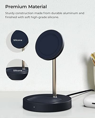 iOttie Velox Magnetic Wireless Duo Stand. 7.5W Mounting Stand + 5W Charging Pad. MagSafe Compatible for iPhone 12, iPhone 13, iPhone 14, & iPhone 15 Series & Qi AirPods Charger (Adapter not Included) - style: Magnetic Wireless Charging Duo Stand