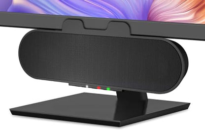 Cyber Acoustics CA-2890PRO USB and Bluetooth Speaker Bar, Clip-On Monitor | Monitor-Mounted Speaker Bar for PC and Mac, Great for Calls and Music, Auto-Switch Between Devices, Mic Mute Button - style: USB & BT - Pro