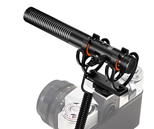 Advanced Super Cardioid Microphone Compatible with Panasonic HC-X1500 (Stereo/Shotgun) with Dead Cat Wind Muff