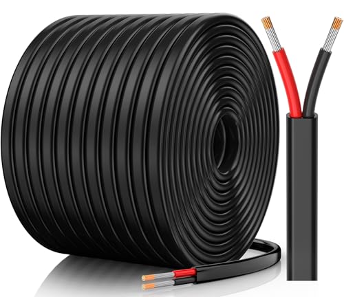 CONEPY 10게이지 와이어, 10 AWG 2 컨덕터 자동차 와이어, 10/2 케이블, 30.5m(100피트) | 무산소 주석 도금 구리 10 AWG 와이어, 자동차, 해양, 태양열, RV, 조명용 PVC 절연 유연한 12V 2 와이어 케이블 - size: 100피트, style: 10AWG