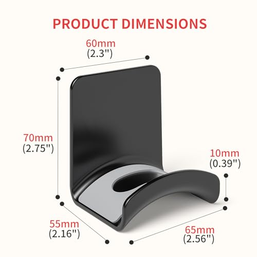 Game Headphone Stand Wall Mount Headset Hook Adhesive Headphone Hanger for Ear Headphone, Game Accessories (Wall Mount Black) - color: Wall mount Black