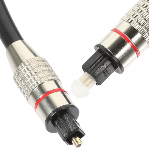 Digital Optical Audio Cable for Tv with Male to Male Fiber Cord, 1 Meter PVC and Pmmc Material, Reliable Digital Transmission Medium, for Home Theater System and Audio System