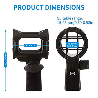 Microphone Shock Mount Holder Clip Mic Anti-Vibration for Condenser Shotgun Mic like Rode NTG-1 NTG-2 NTG-3 NTG-4 NTG-4+ NTG-5 Sennheiser MKE 600