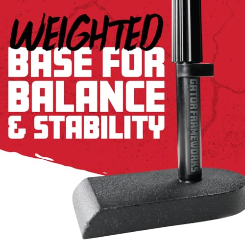 Gator Frameworks Rok-It Series Low-Profile Microphone Stand with 16" Adjustable Boom Arm, Ideal for Bass Drums and Guitar Amps (RI-MIC-200) - style: Low-Profile Microphone Stand