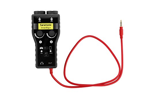 Saramonic SmartRig+ 2-Channel XLR/3.5mm Microphone Audio Mixer with Phantom Power Preamp & Guitar Interface for DSLR Cameras, Camcorders, iPhone, iPad, iPod, and Android Smartphones