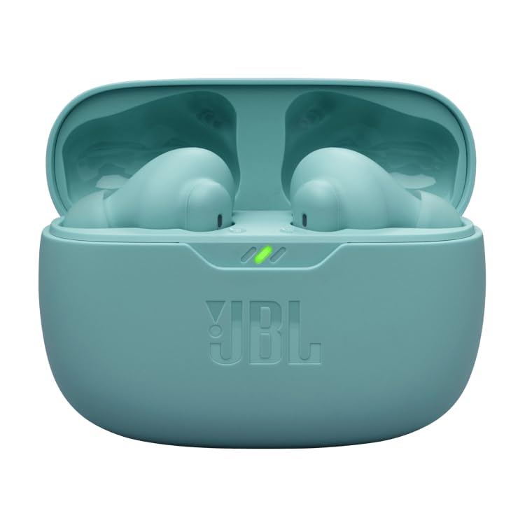 JBL Vibe Beam 2 - True Wireless Noise Cancelling Earbuds Pure Bass Sound & Smart Ambient Technology, 4mics for Crisp, Clear Calls, up to 40Hrs of Playback, IP54 Dust & Water Resistant (Blue) (Renewed)