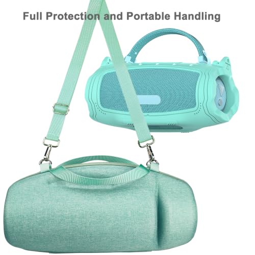 JCHPINE Silicone Cover and Carrying Case for JBL Charge 6 Bluetooth Speaker | Accessories for JBL Charge 6 AI Sound Bluetooth Speaker Protective Cases with Shoulder Strap (Teal) - color: Teal