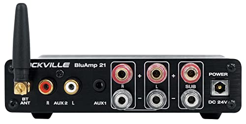 Rockville BLUAMP 21 Silver 2.1 Channel Bluetooth Home Audio Amplifier - color: Silver