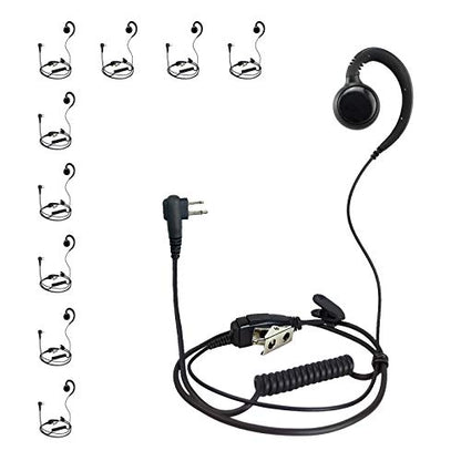 PROMAXPOWER [10-Pack 1-Wire C-Shape Earpiece with PTT for Motorola CP200D - size: 10-Pack