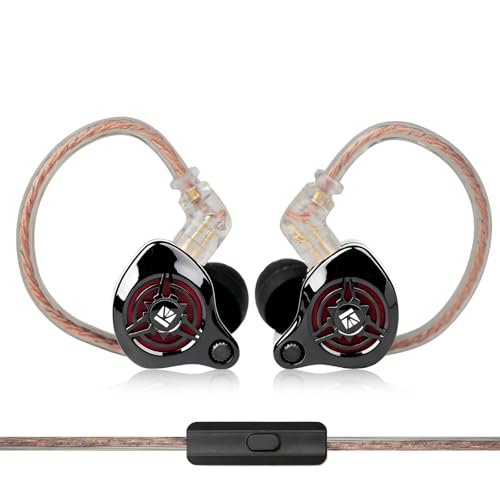 2026 Latest erabuds,KBEAR BK1 Wired Gaming Earbuds,10mm Single DD in Ear Monitor,HiFi Headset Wired Earbuds IEM Earphones with Detachable Cable for Gaming/Music/Video (Black, 3.5 with mic) - color: B