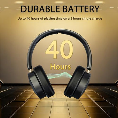 Wireless Headphones for TV, TV Headphones Wireless for Senior with Digital Optical RCA AUX 3.5 MM Transmitter Charging Dock, Over Ear Headphones with Low Latency & HiFi Sound, Gifts for Parent/Elderly