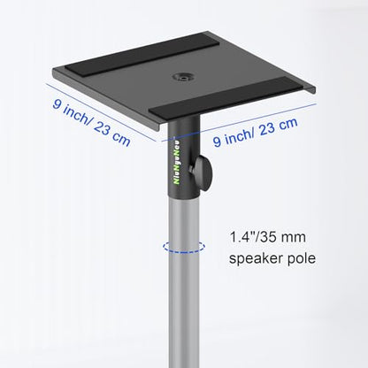 Speaker Stand Mounting Plates 35mm Pole Mount Removable Plates | 2-Pack, Metal Tray