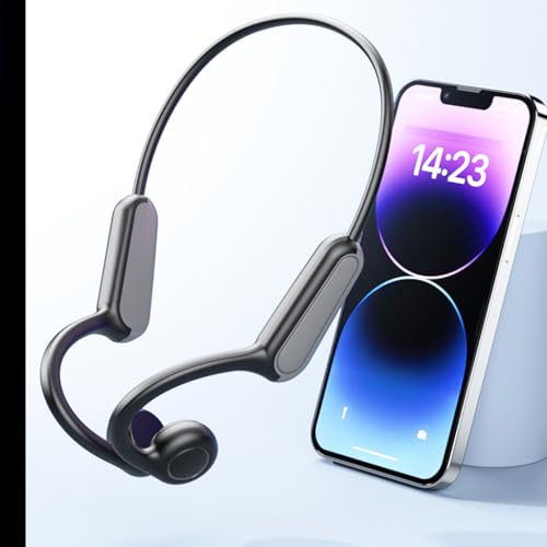 AYI True Bone Conduction Bluetooth Headphones Open Ear Headset Painless Wear Stereo Earphone 11H Playtime Lightweight Stable & Comfortable Sports Headphone for Driving Bicycling Running Skiing-Black - color: B8 Black
