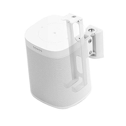 Wall Mounts Brackets-Pair Set(2PCS) for SONOS ONE/SONOS ONE SL/SONOS Play 1 Speaker (Include 2PCS,Swivel and Tilt,Compatible with Both SONOS ONE/ONE SL/SONOS Play 1,White Pair) - color: WHITE, size: Pair set
