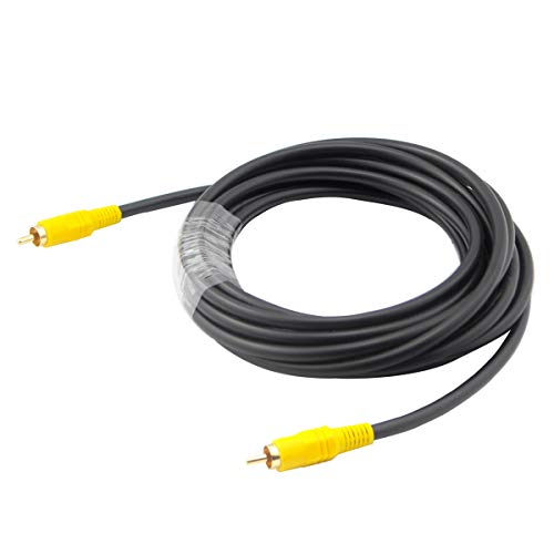 Digital Audio Coaxial Cable,RCA Male to Male Single Plug Cable,Video/Audio Extension Coaxial Cord for Subwoofer Rear View Parking Camera (3M) - size: 3M