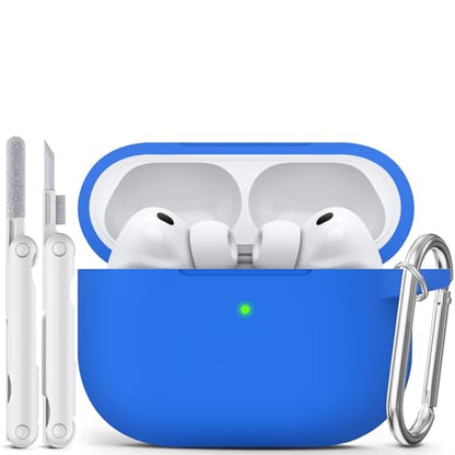for AirPods Pro 3 Case 2025,Come with Cleaner Kit,Blue | Silicone Protective Cover for Airpod Pro 3rd Generation Case with Keychain,for Women Men,One-Piece Design,Shockproof - color: C-Blue