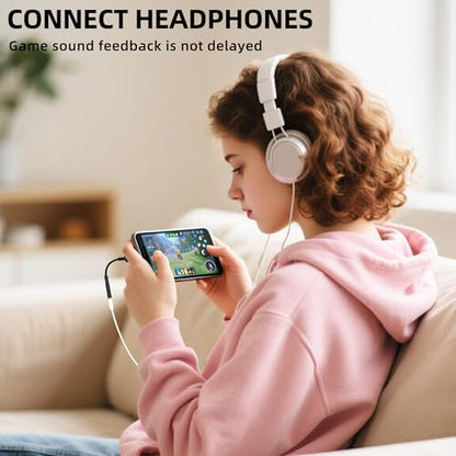 Aux to USB C Adapter for iPhone 17 16 15 14 13 Pro Max Lightning Headphone Jack 3.5mm Audio Cable (2in1) Accessories Headset Auxiliary Computer Compatible with Samsung S22 for Apple Microphone Dapter