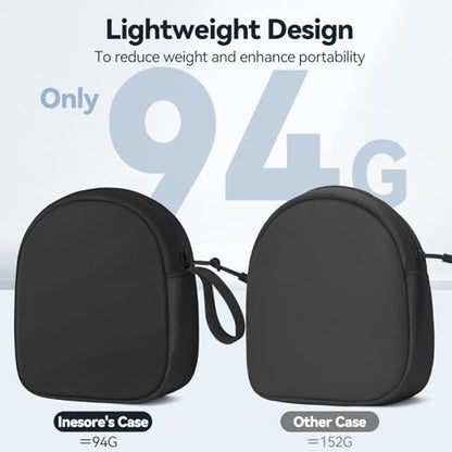 Inesore Soft Headphone Case Headset Carrying Storage Bag Pouch,Black - color: A-Black