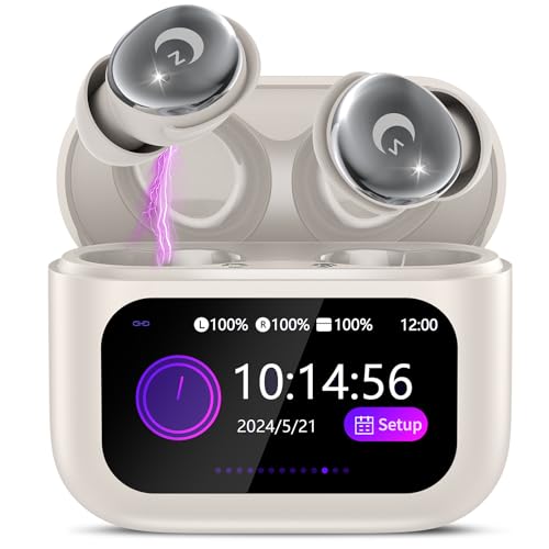 VEKJ Sleep Headphones Small Design for Side Sleepers, Clear Call Sleep Earbuds,Waterproof Earphones 2026 Off White
