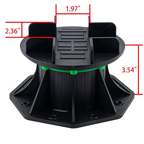8Pack Adjustable Plastic Pedestal Paver,Floor Slate Support Floor Lift,Deck Support Floor Raising (Bilateral keel Card Slot) - size: Bilateral keel card slot