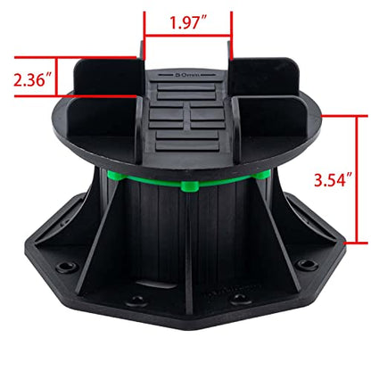 8Pack Adjustable Plastic Pedestal Paver,Floor Slate Support Floor Lift,Deck Support Floor Raising (Bilateral keel Card Slot) - size: Bilateral keel card slot