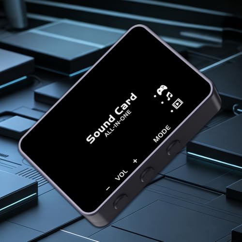 Cuifati USB External Sound Card, 192kHz 32bit DAC Virtual 7.1 Surround Sound for Gaming PC, with 3.5mm Headphone Jack and 24dB Audio Boost