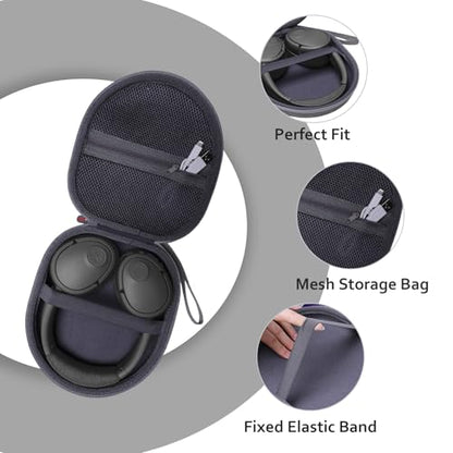 Headphone Headset Case Compatible with JLab JBuds Lux ANC/JBL Tune 520BT 720BT/BERIBES/KVIDIO/Soundcore by Anker/Sony Wireless On-Ear Headphones, Gray - color: Gray