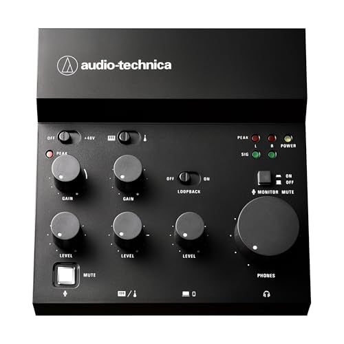 Audio-Technica AT-UMX3 USB Desktop Audio Mixer | USB audio mixer with loopback and phantom power for streaming, podcasting and gaming - color: Black