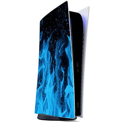 PlayVital Blue Flame Full Set Skin Decal for ps5 Console Digital Edition, Sticker Vinyl Decal Cover for ps5 Controller & Charging Station & Headset & Media Remote - color: Blue Flame